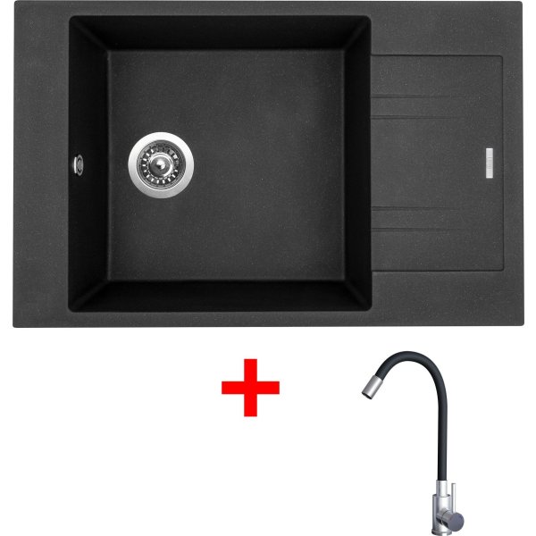 Sinks VARIO 780 Metalblack + Elasta nerez/černá - G21074