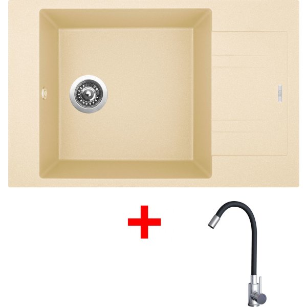 Sinks VARIO 780 Sahara + Elasta nerez/černá - G21050