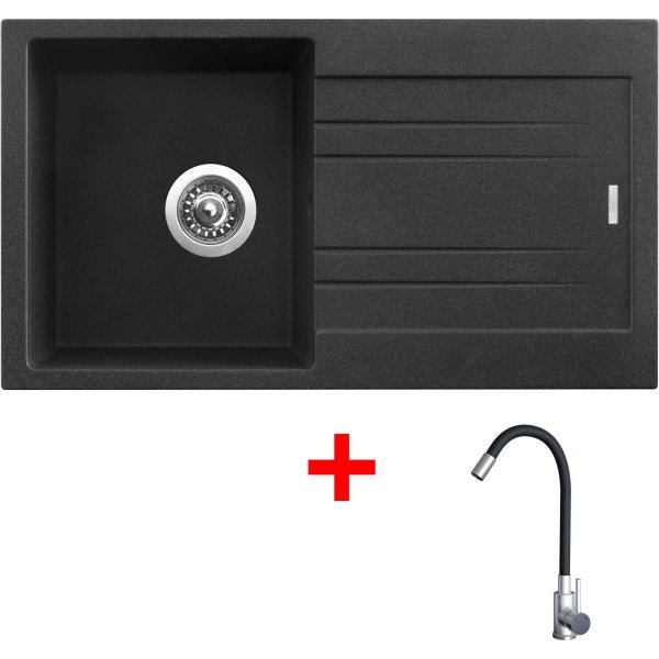 Sinks RAPID 780 Granblack + Elasta nerez/černá - G20630