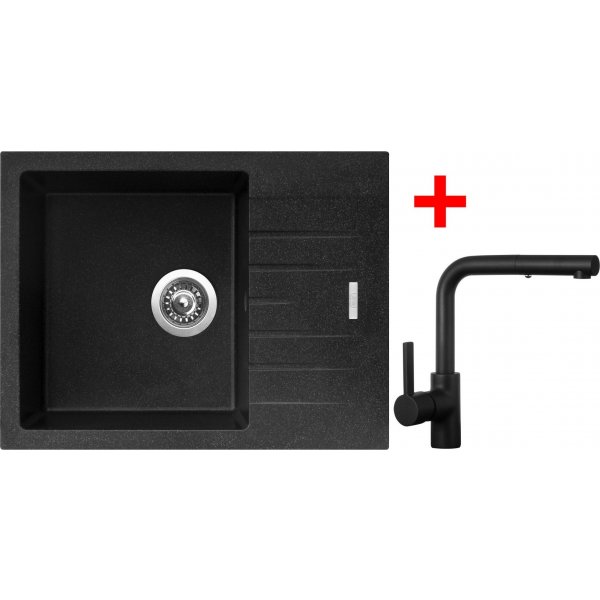 Sinks PERFECTO 650 Granblack + ENIGMA S Černá matná - G24930