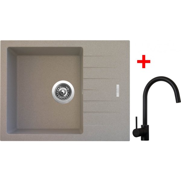 Sinks PERFECTO 650 Avena + Vitalia černá matná - G10729