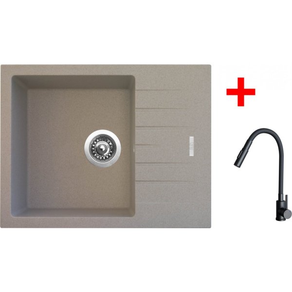 Sinks PERFECTO 650 Avena + ELASTA S černá matná - G24829