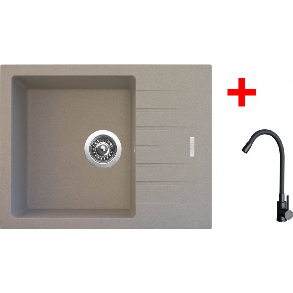 Sinks PERFECTO 650 Avena + ELASTA černá matná - G24529