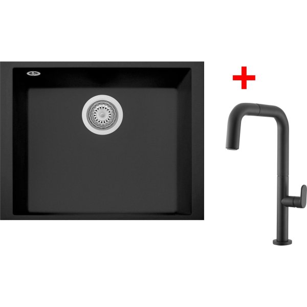 Sinks CUBE 490U Nanoblack + EVA P Nanoblack - G262N6
