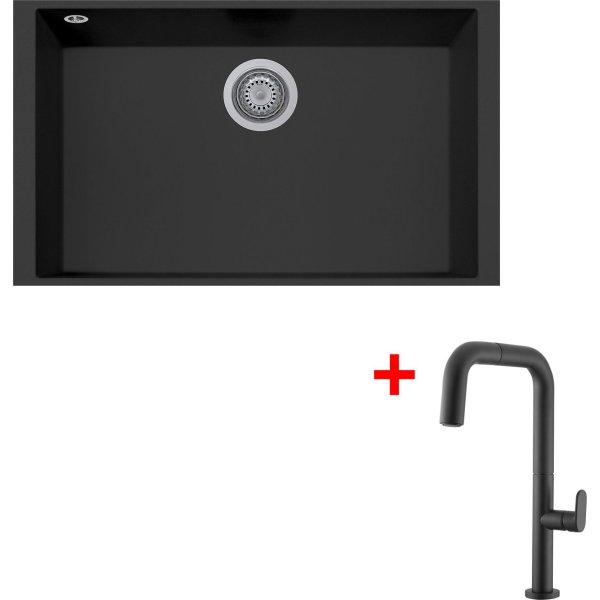 Sinks CUBE 690U Nanoblack + EVA P Nanoblack - G266N6