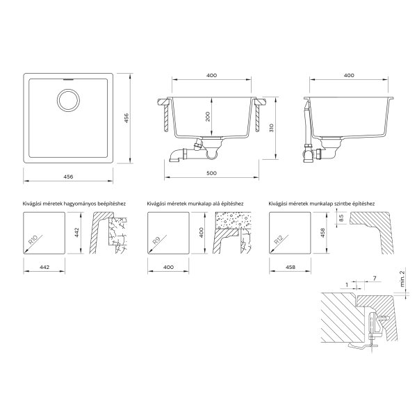SET 13-13 Dřez SCHOCK KAIA N-100 + baterie Epos Chrom 540120