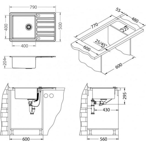 RANDO 50 QC P / I / 860x500x205 mm 